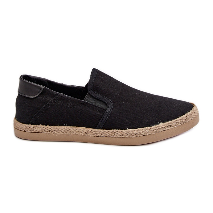 Sneakers Espadrillas Da Uomo Con Intreccio, Fenen Nero
