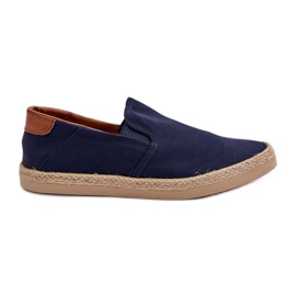 Sneakers Espadrillas Da Uomo Con Intreccio, Fenen Blu Navy