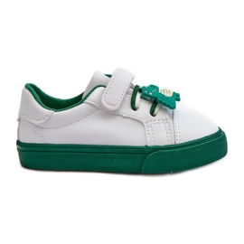 Scarpe da ginnastica per bambini Scarpe da ginnastica con spilla, Pennyn bianche e verdi bianco