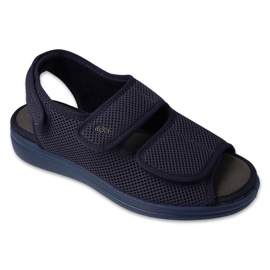 DR.ORTO Befado sandali da uomo con velcro 077M002 blu navy