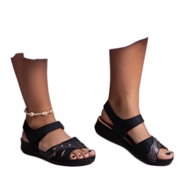 Sandali neri con plateau Nural nero