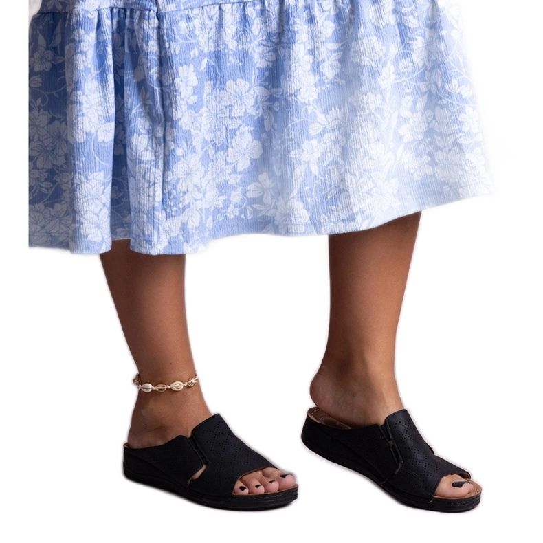 Ciabatte Marouna nere traforate nero