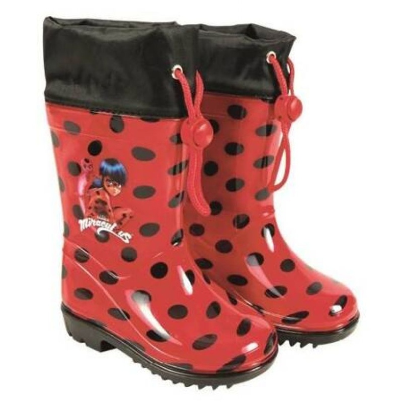 Coqui Stivali di gomma Miraculous Lady Bug Perletti 98312 rosso