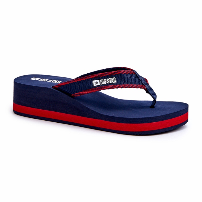 Infradito con zeppa da donna Big Star NN274A725 Blu navy