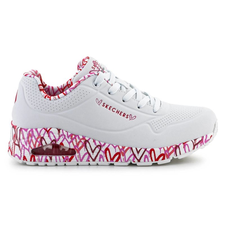 Scarpe Skechers Uno-Loving Love 155506-WRPK bianca