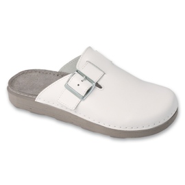 Ciabatte in pelle da uomo Befado 179M002 bianche bianco