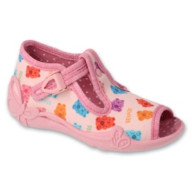 Pantofole per bambini Befado con chiusura 213P144 rosa
