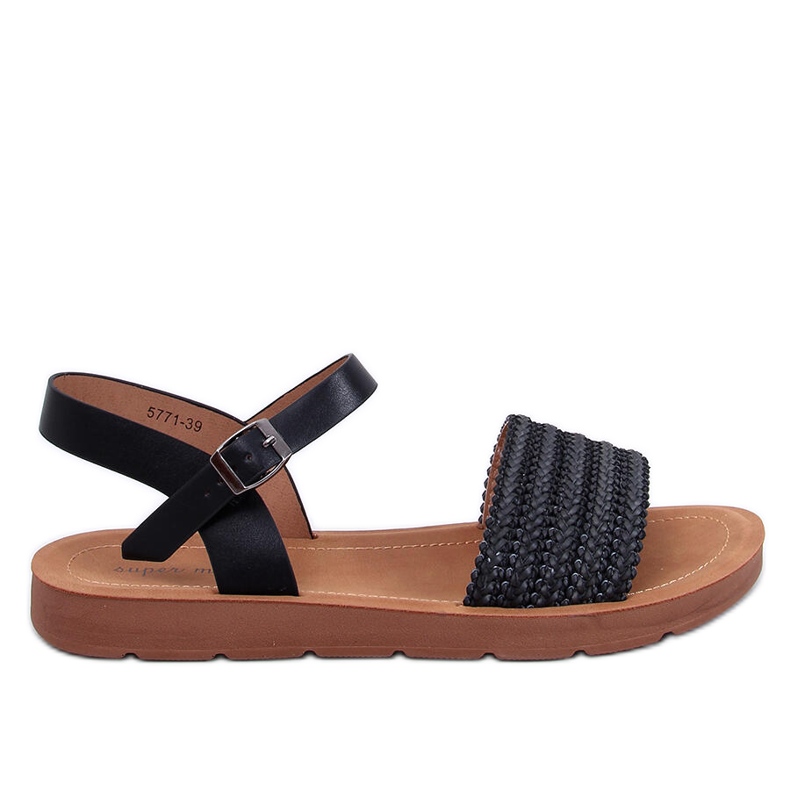 Salinon Sandali neri in stile boho nero