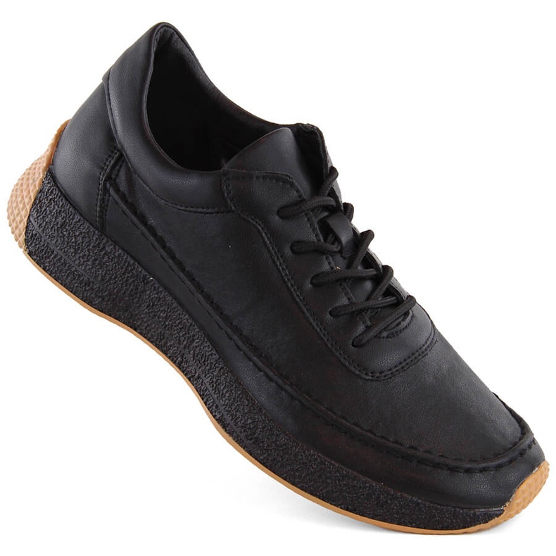 Scarpe sportive da donna in pelle nera Sergio Leone SP013 nero