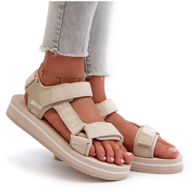Sandali con plateau da donna Big Star NN274A535 Beige