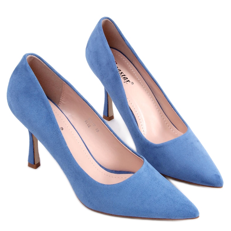 Stiletti da donna Giorgia Blue in camoscio