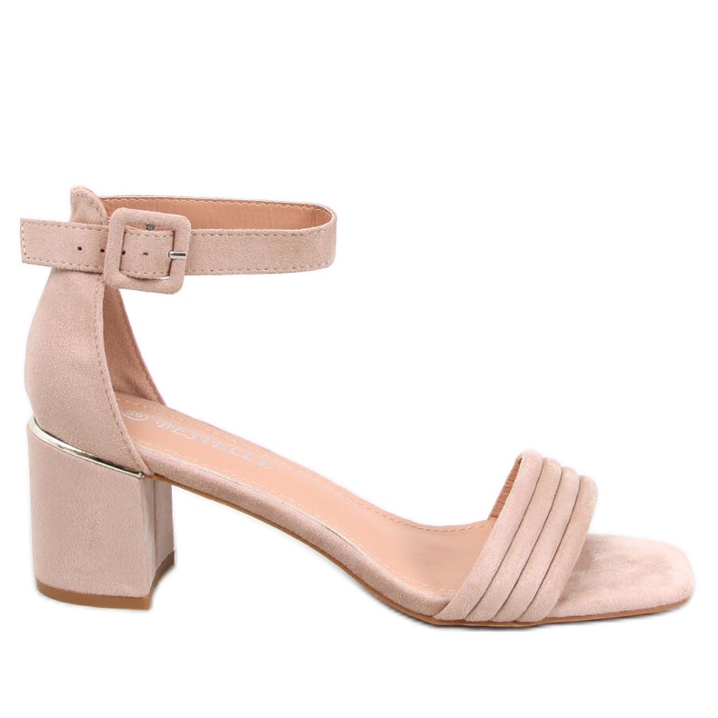 Sandali con tacco alto da donna Rondeu Khaki beige