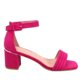 Sandali con tacco alto da donna Rondeu Fucsia rosa
