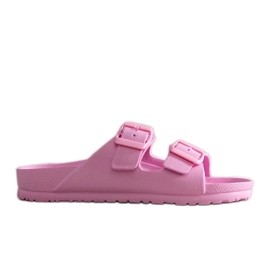 Ciabatte in gomma rosa con fibbie Eugene