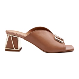 Infradito eleganti da donna con tacco alto Laura Messi 2771 Beige