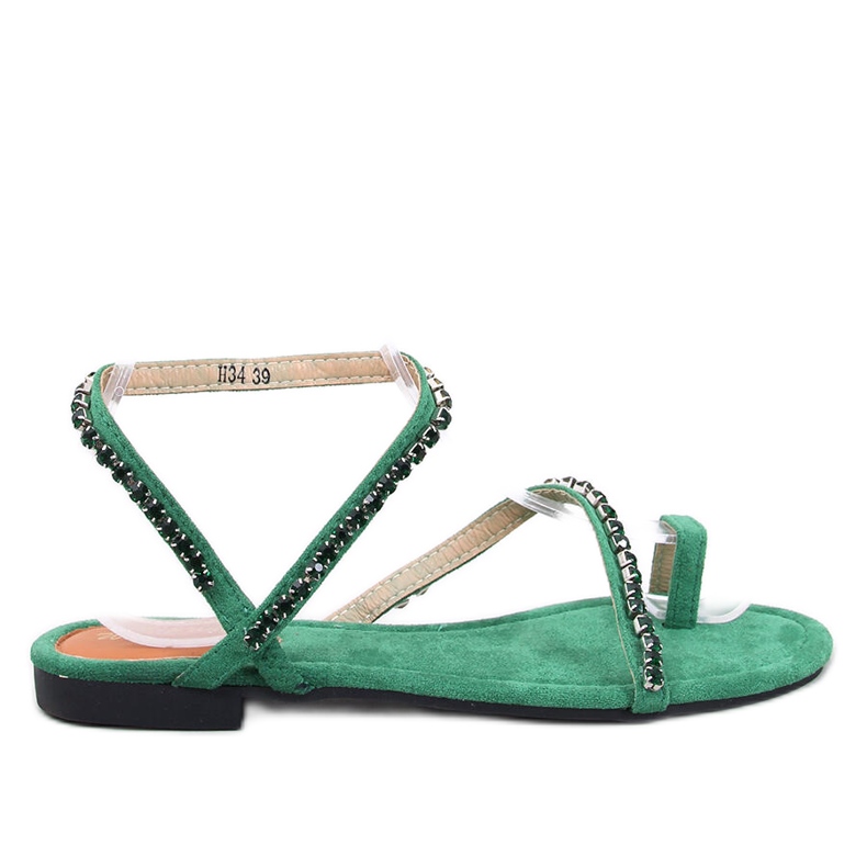 Sandali infradito con zirconi Ayless Green verde