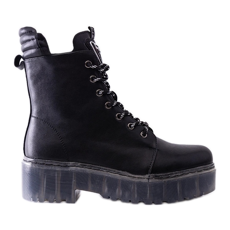 Stivaletti Charlton in pelle nera nero