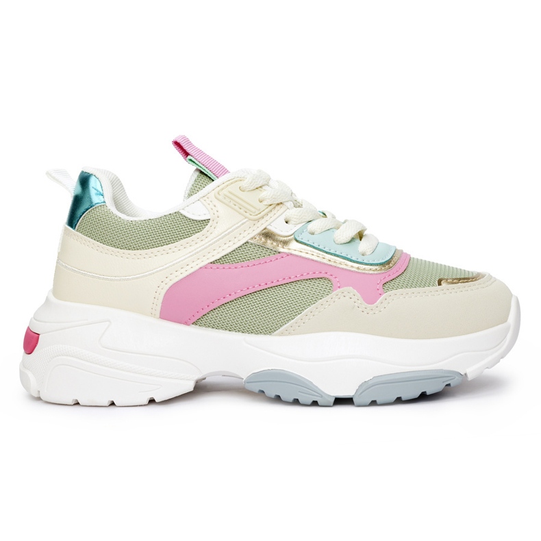 Scarpe sportive da donna con suola spessa verde