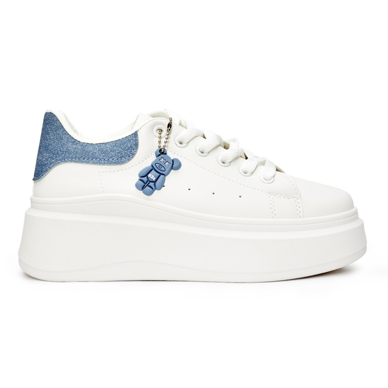 Scarpe da donna con plateau bianche bianca
