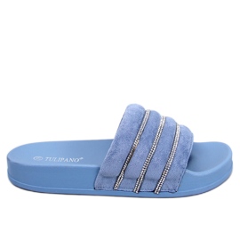 Ciabatte Lynne Blue con strass