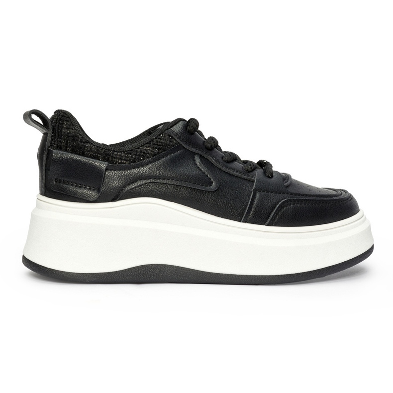 Sneakers nere da donna con suola spessa nero