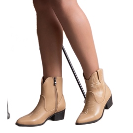 Stivali da cowboy beige di Madia