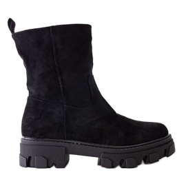 Stivaletti Eleonira in camoscio nero