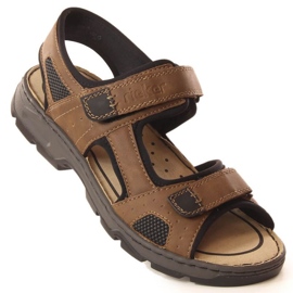 Sandali con velcro Rieker M 26156-25 RKR447B marrone