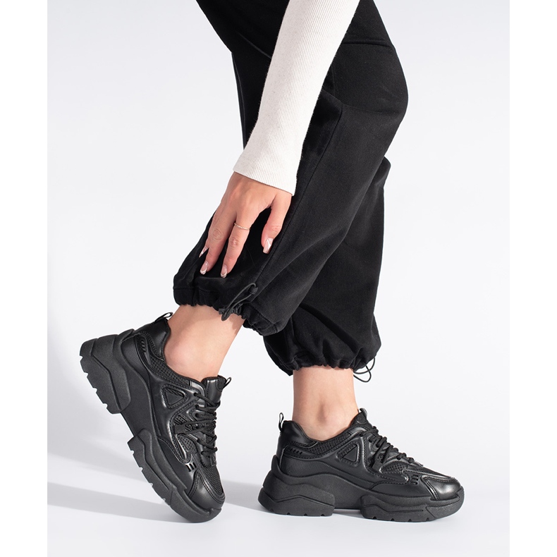 Sneakers nere con suola spessa nero