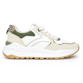 Scarpe sportive da donna multicolori con suola spessa bianca