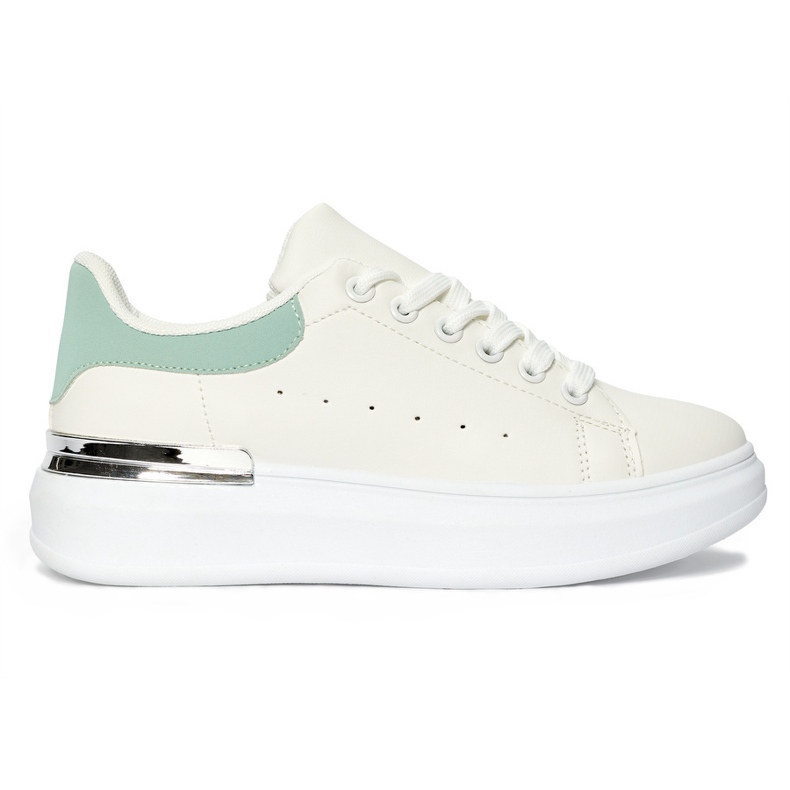 Sneakers da donna bianche con un elemento verde bianca