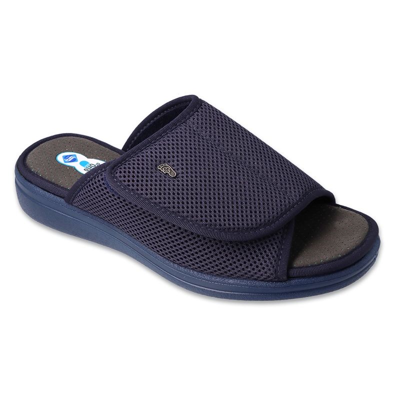 Ciabatte da uomo Dr.ORTO Befado con velcro, pu 078M002, blu navy
