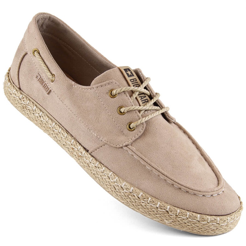 Espadrillas stringate da uomo Big Star NN174054 Beige