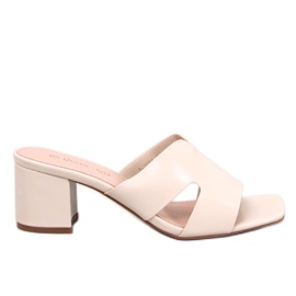 Sabot con tacco Vallon Beige