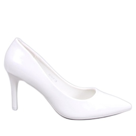 Décolleté a stiletto laccate bianche bianco
