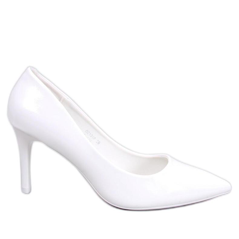 Décolleté a stiletto laccate bianche bianca