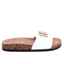 Ciabatte Ibanei in sughero bianco con strass