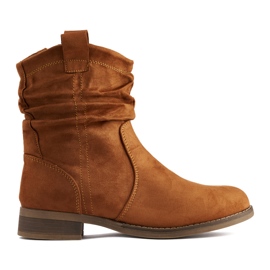 Stivaletti da donna in camoscio marrone