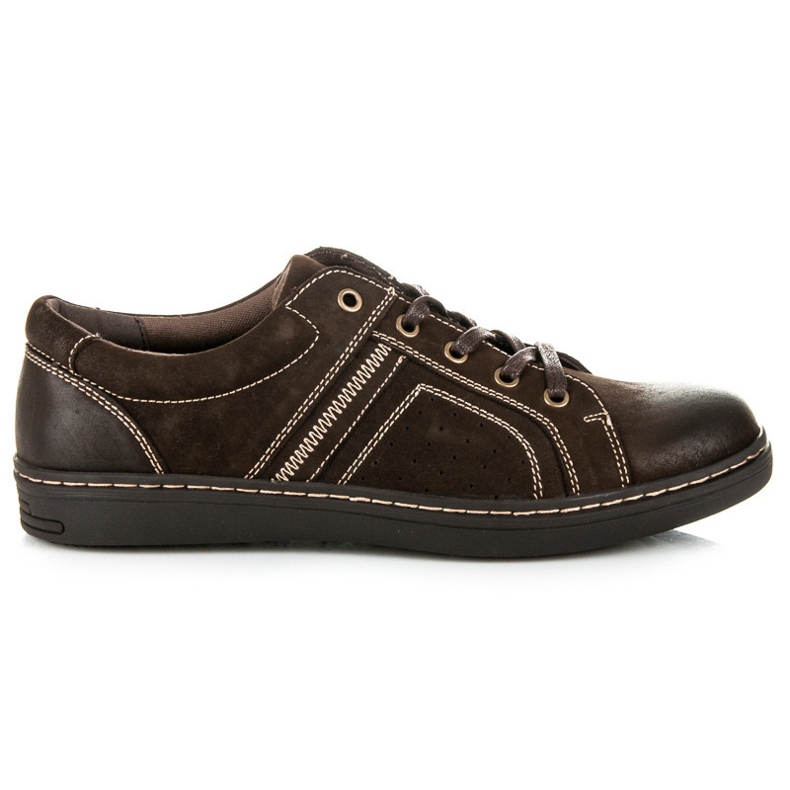 New Age Scarpe da ginnastica in pelle marrone