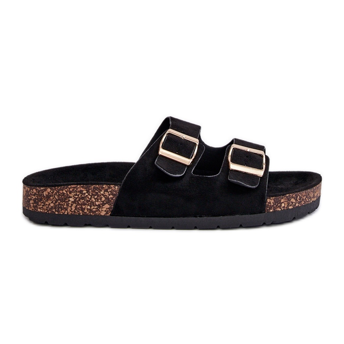 Sandali Slip-on Da Donna Su Suole Di Sughero Nero Cortina