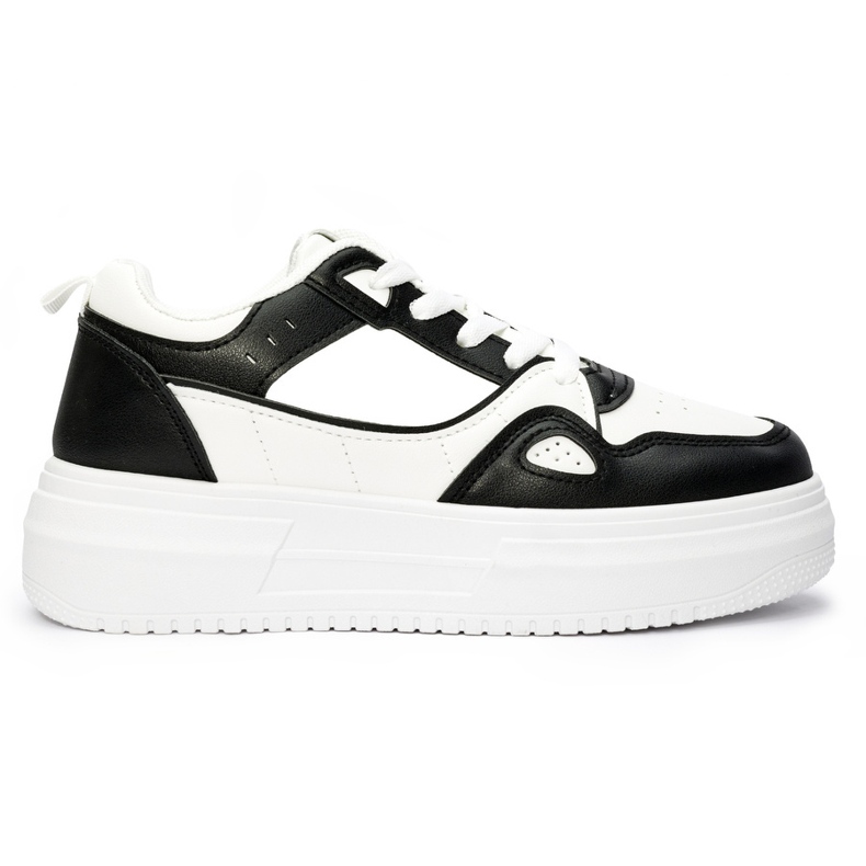 Scarpe sportive da donna nere con plateau nero