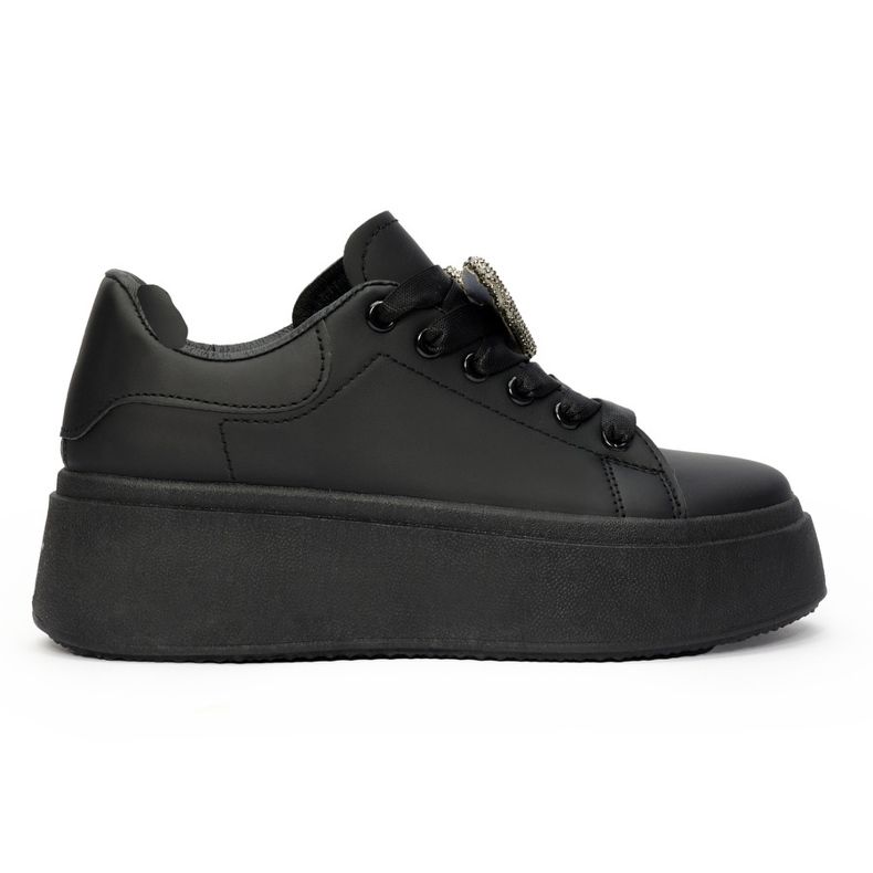 Sneakers nere con plateau da donna nero