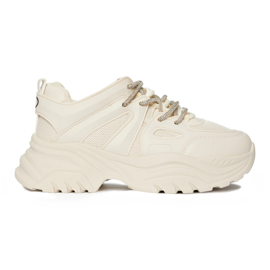 Scarpe da ginnastica beige da donna