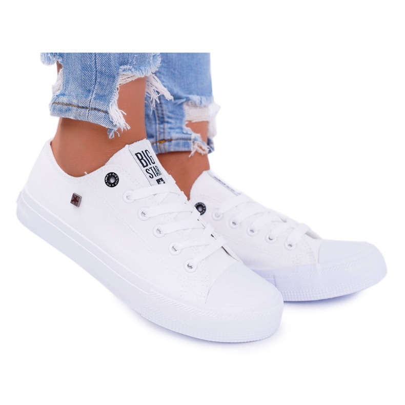 Sneakers Basse Classiche da Donna Big Star AA274010 Bianche bianca