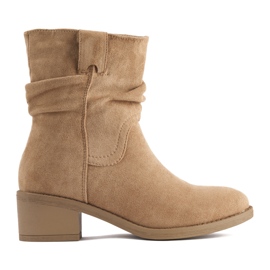 Stivali da cowboy beige da donna