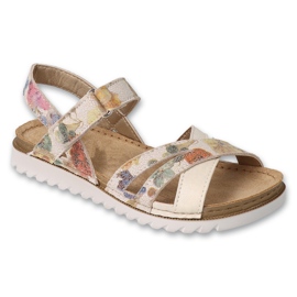 Sandali da bambino Befado con inserto in pelle 062Y003 beige bianco