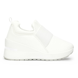 Sneakers con zeppa bianche da donna bianco