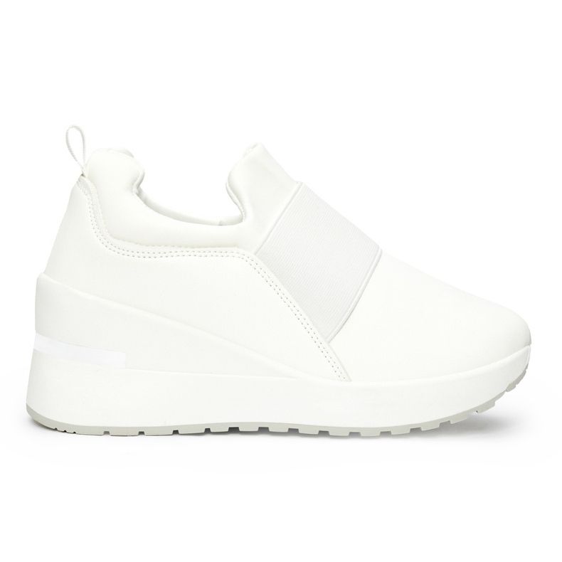 Sneakers con zeppa bianche da donna bianca