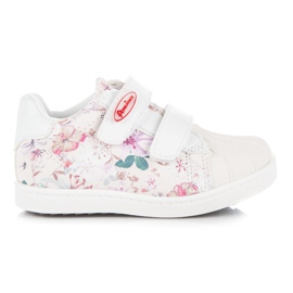American Club Sneakers da ragazza con fiori bianco