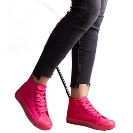 Sneakers alte rosa scuro di Raffie